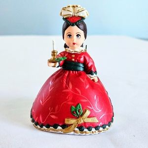 Hallmark 2001 Christmas Ornament "Victorian Christmas" Red Dress Girl w/ Candle